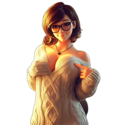dress, jacket, staff, face transparent PNG cut-out