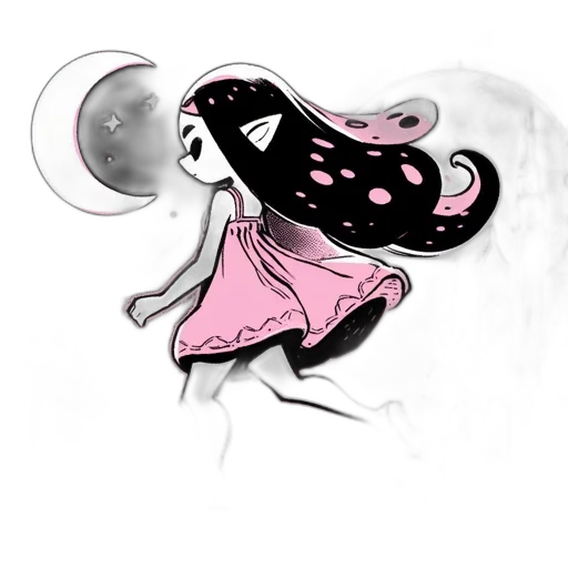 dress, creature, mask, staff transparent PNG cut-out