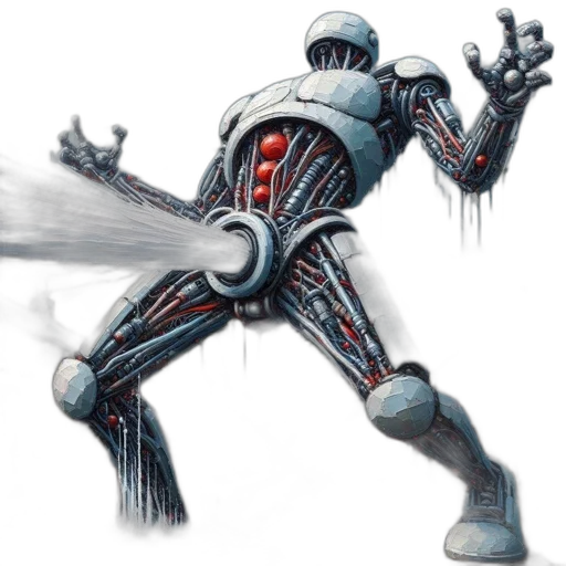 robot, weapon, staff, sword transparent PNG cut-out