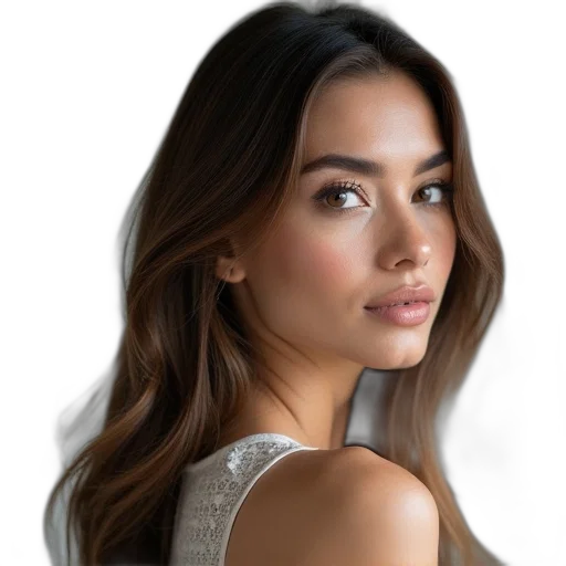 face, jewelry, hair, dress transparent PNG cut-out