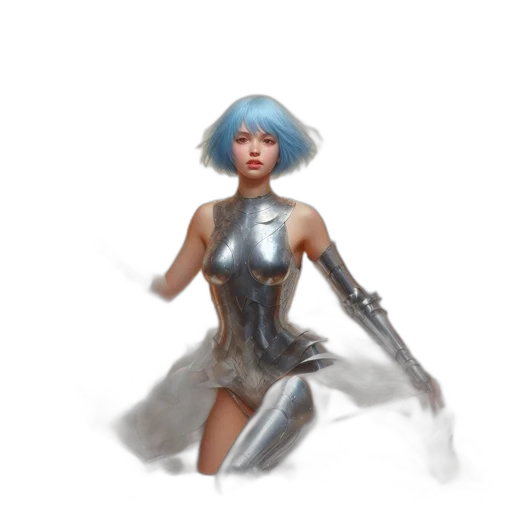 robot, dress, weapon, sword transparent PNG cut-out