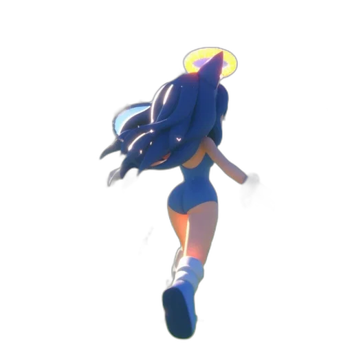 hair, staff, jacket, dress transparent PNG cut-out