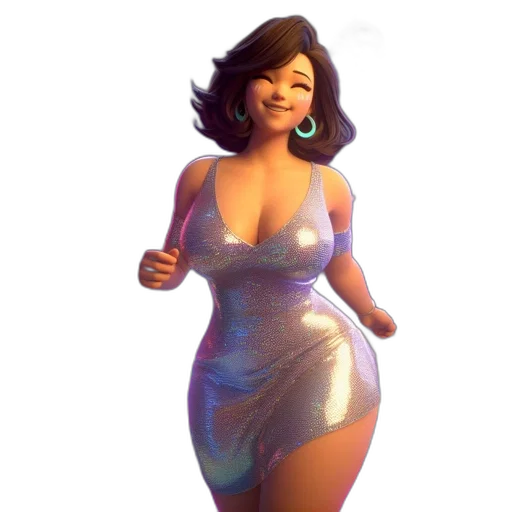 dress, 3d render, concept art, cartoon transparent PNG cut-out