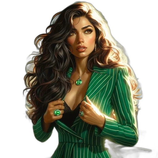 jewelry, dress, fantasy art, comic book art transparent PNG cut-out