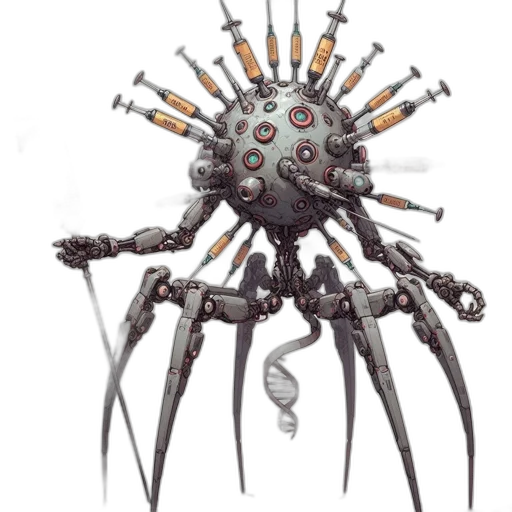 weapon, robot, umbrella, creature transparent PNG cut-out