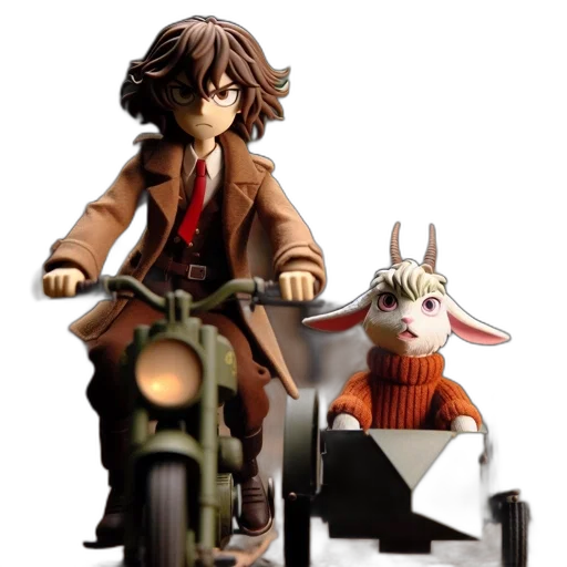 concept art, 3d render, two, animated transparent PNG cut-out