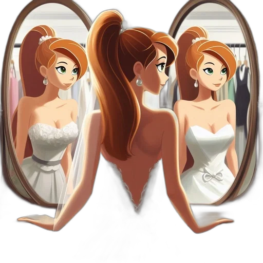 dress, hair, mask, crown transparent PNG cut-out