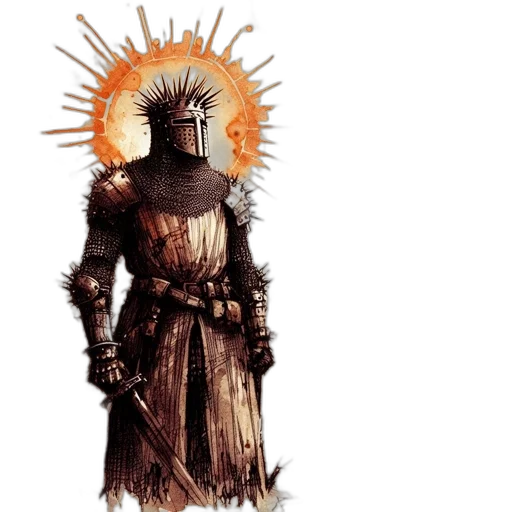 staff, mask, sword, crown transparent PNG cut-out
