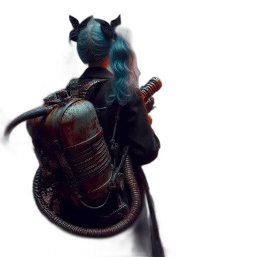 robot, weapon, dragon, staff transparent PNG cut-out