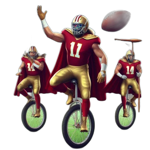 concept art, three, football, players transparent PNG cut-out