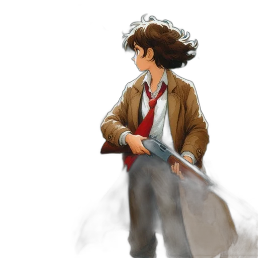 jacket, sword, weapon, staff transparent PNG cut-out