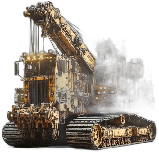 robot, weapon, concept art, 3d render transparent PNG cut-out
