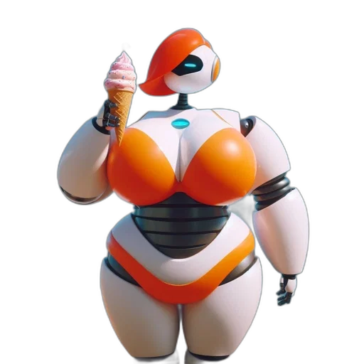 robot, dress, jacket, staff transparent PNG cut-out
