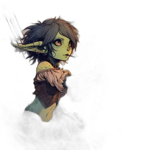 mask, dragon, staff, creature transparent PNG cut-out
