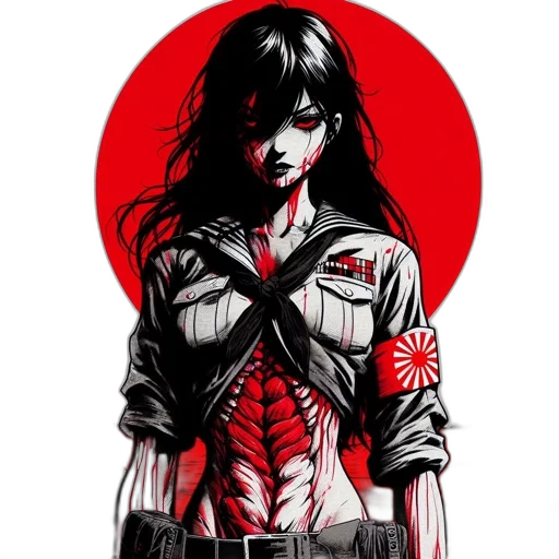 jacket, weapon, comic book art, cyberpunk transparent PNG cut-out