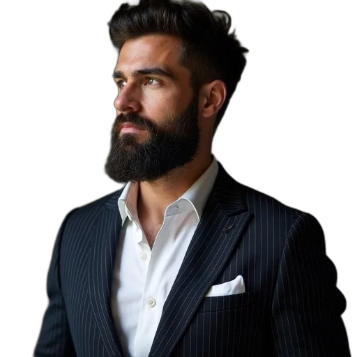 jacket, face, staff, hair transparent PNG cut-out