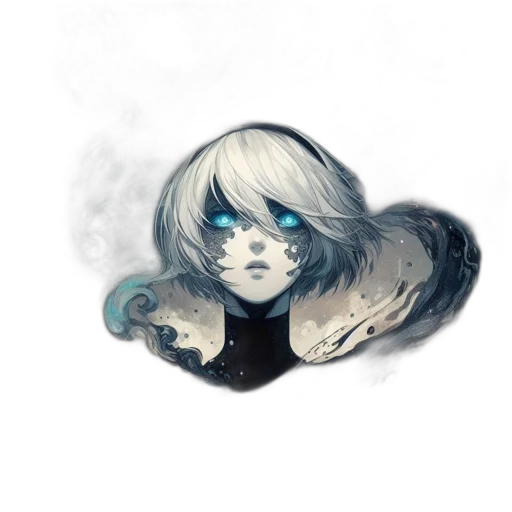 face, mask, hair, creature transparent PNG cut-out