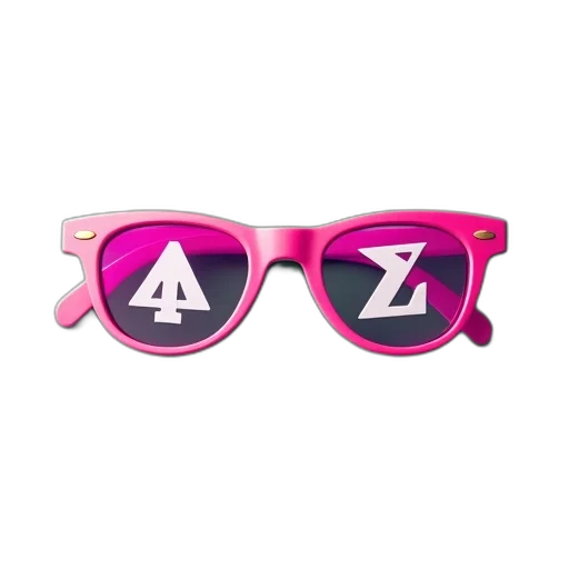 3d render, vaporwave, neon, pink transparent PNG cut-out