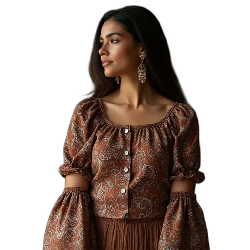 dress, jacket, earth tones, woman transparent PNG cut-out