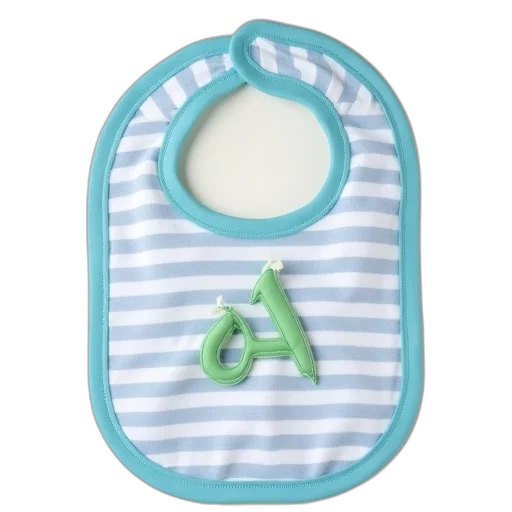 infant, bib, initial, two transparent PNG cut-out