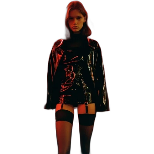 jacket, dress, cyberpunk, concept art transparent PNG cut-out