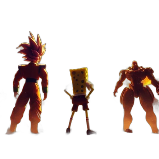 staff, concept art, 3d render, pixel art transparent PNG cut-out