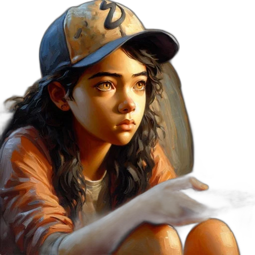 hat, face, photorealistic, oil painting transparent PNG cut-out