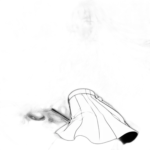 dress, mask, shoes, hair transparent PNG cut-out