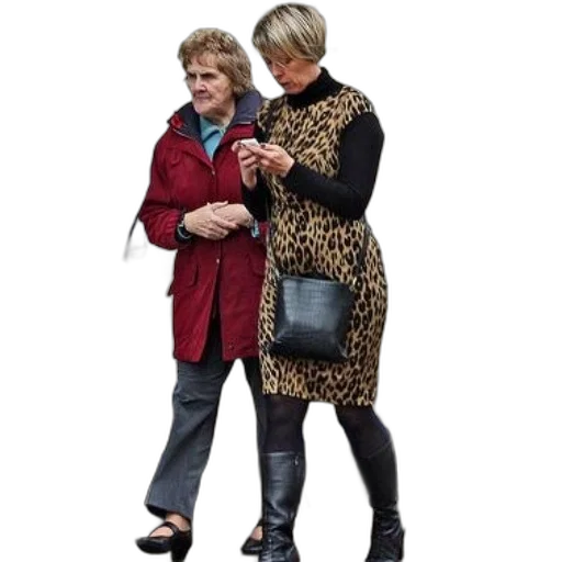 jacket, staff, shoes, two transparent PNG cut-out
