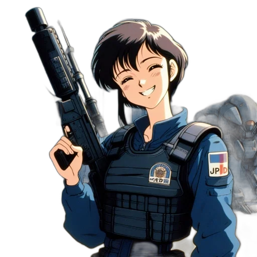 weapon, staff, jacket, concept art transparent PNG cut-out