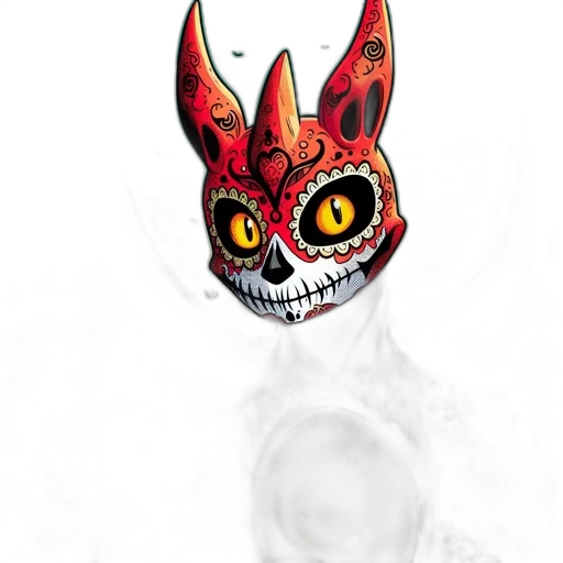 mask, staff, crown, dragon transparent PNG cut-out