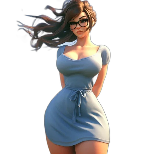 dress, staff, concept art, 3d render transparent PNG cut-out