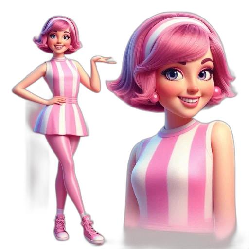 dress, concept art, cartoon, 3d render transparent PNG cut-out