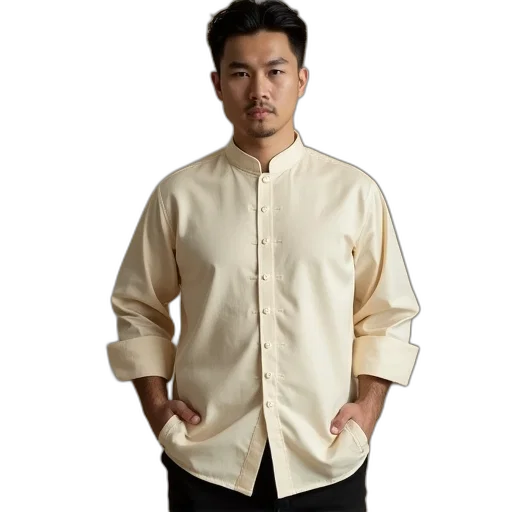 jacket, staff, earth tones, china transparent PNG cut-out