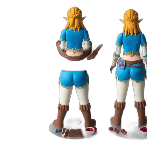 concept art, 3d render, cakes, crafted transparent PNG cut-out