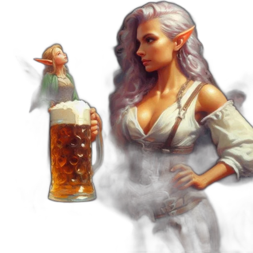 fantasy art, concept art, photorealistic, pixel art transparent PNG cut-out