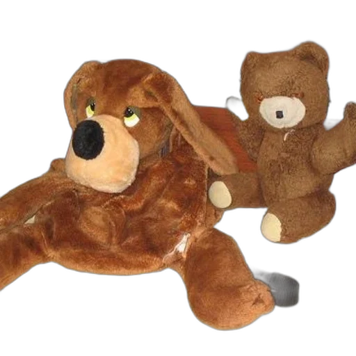 3d render, large, brown, stuffed transparent PNG cut-out