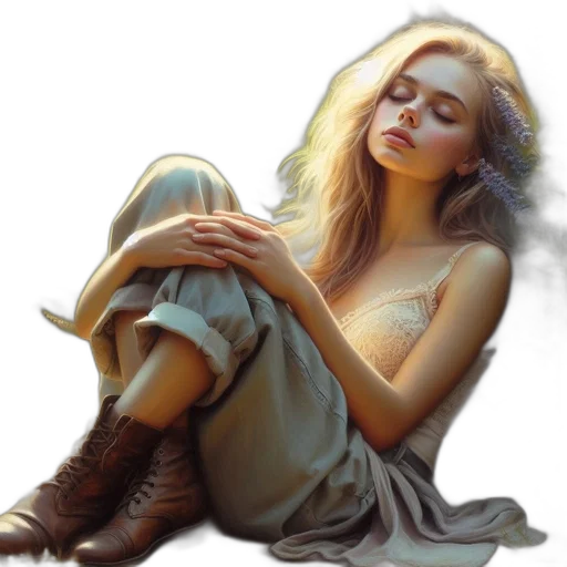 jewelry, dress, oil painting, photorealistic transparent PNG cut-out