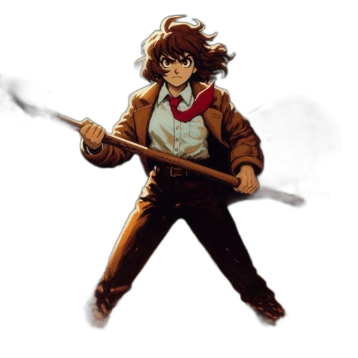 staff, jacket, sword, weapon transparent PNG cut-out