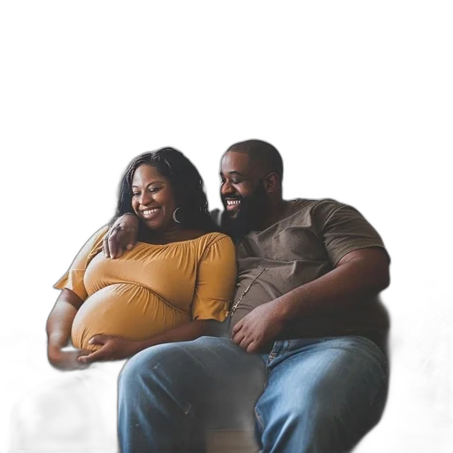 furniture, pregnant, woman, man transparent PNG cut-out