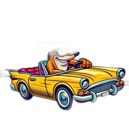 car, concept art, cartoon, pixel art transparent PNG cut-out