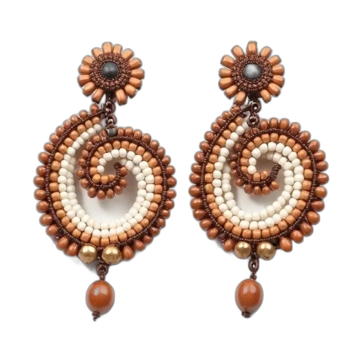 jewelry, pair, earrings, spiral transparent PNG cut-out