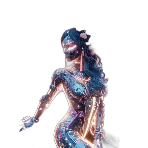 robot, creature, staff, mask transparent PNG cut-out