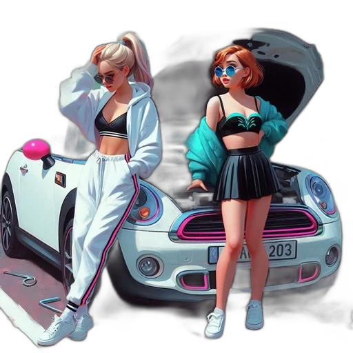 car, jacket, concept art, cartoon transparent PNG cut-out
