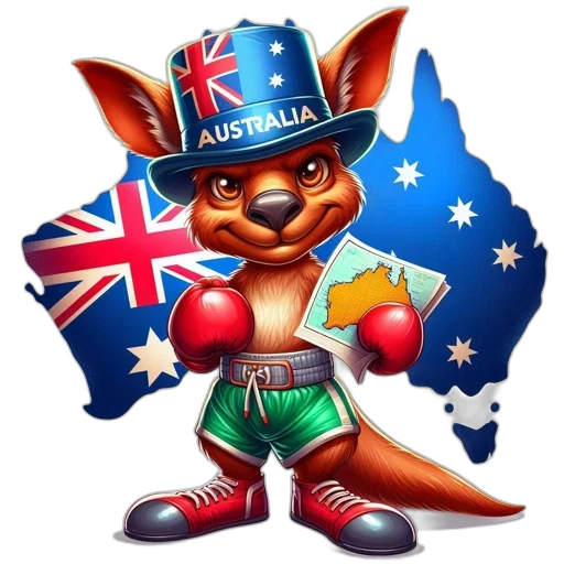 animal, cartoon, kangaroo, hat transparent PNG cut-out