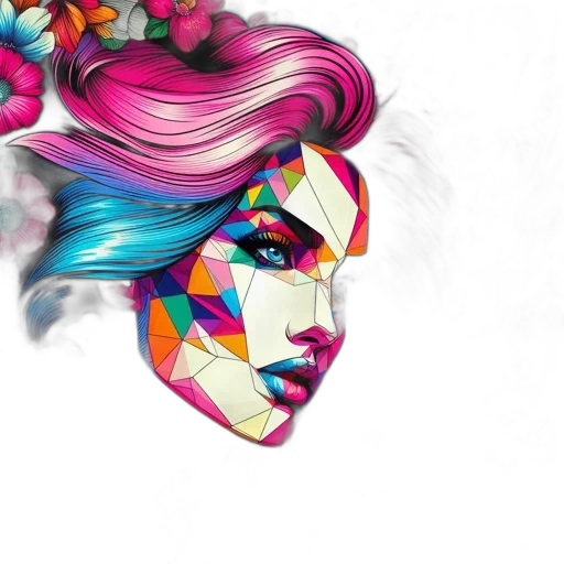 mask, face, crown, flower transparent PNG cut-out
