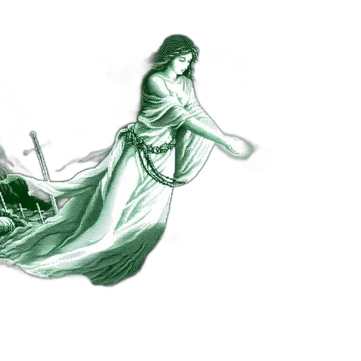 dress, sword, jewelry, fantasy art transparent PNG cut-out