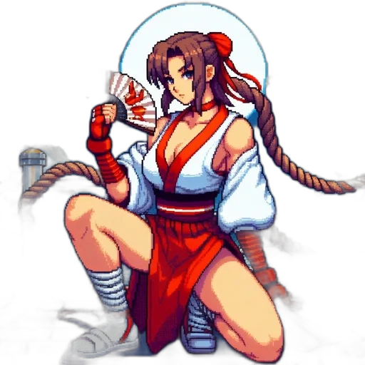 staff, dress, pixel art, anime transparent PNG cut-out
