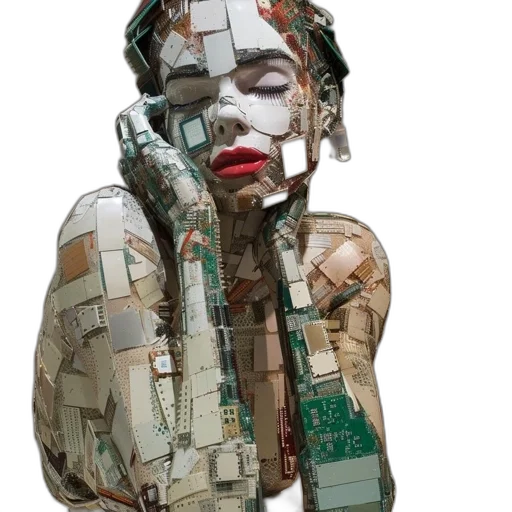 mask, robot, face, jacket transparent PNG cut-out