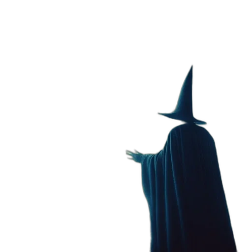 hat, staff, mask, dress transparent PNG cut-out